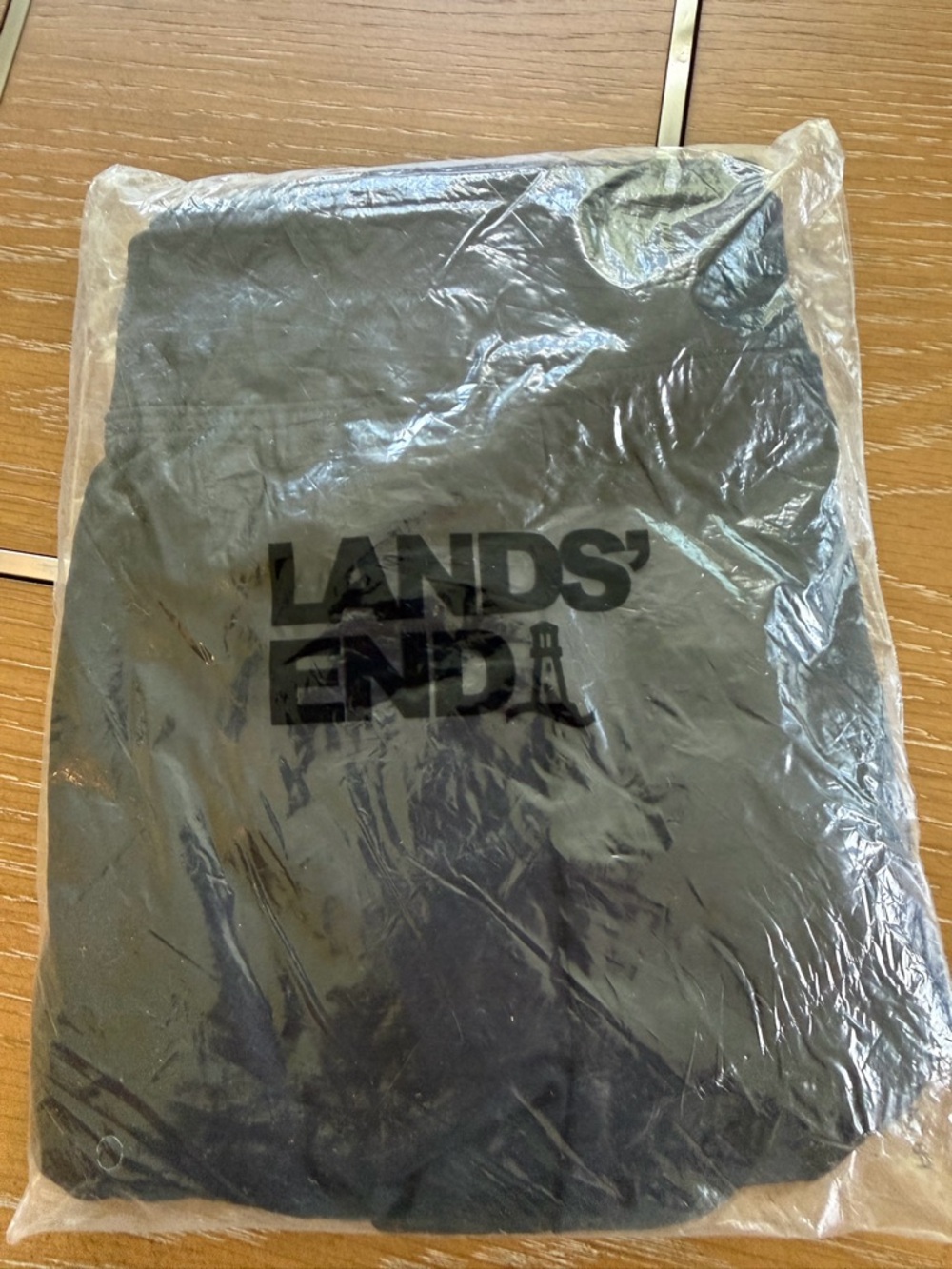 Lands' End women black swim trunks, board short style